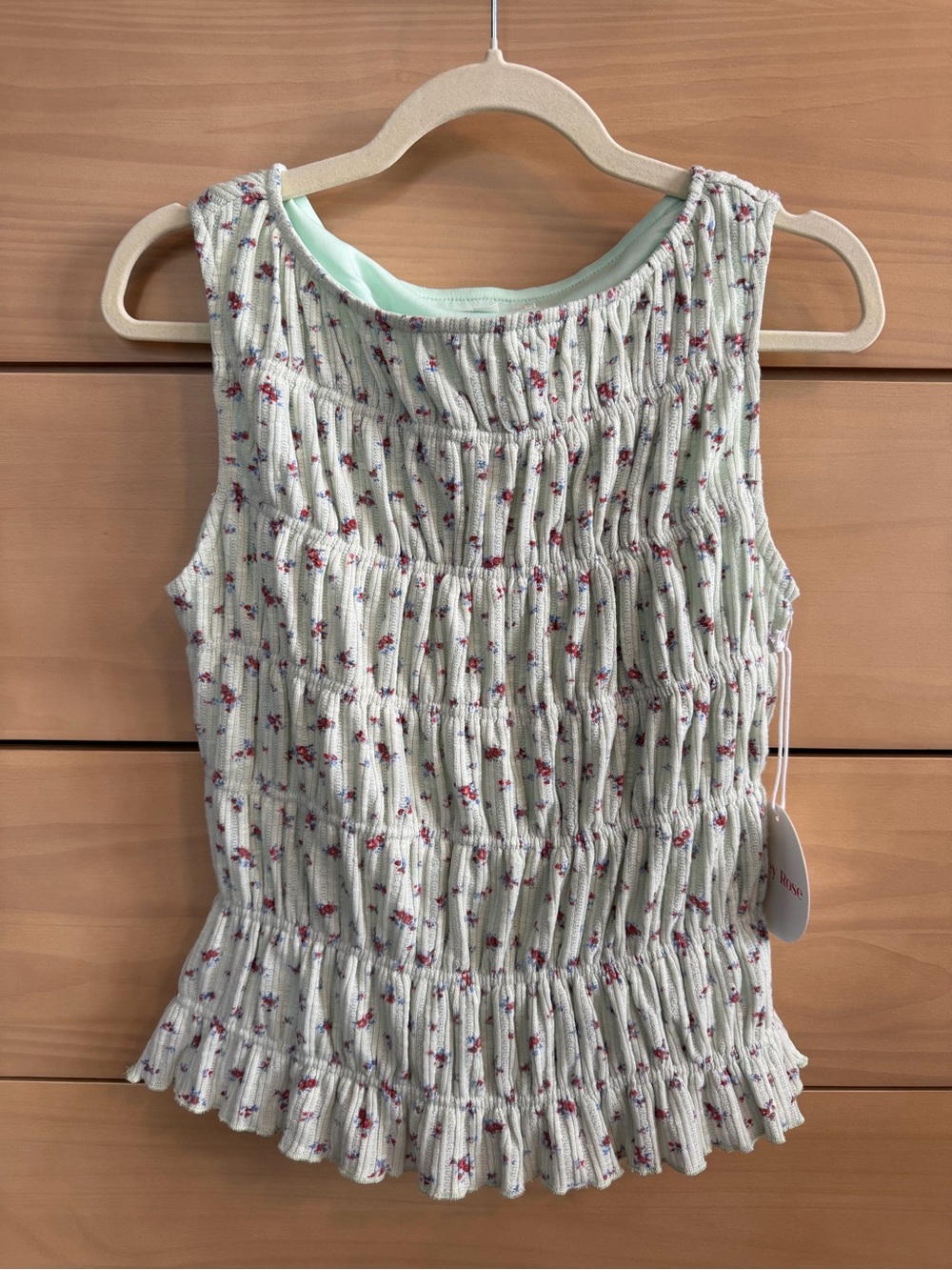 NWT Bailey Rose Smocked Floral Sleeveless Tank Top | Medium | Cottagecore